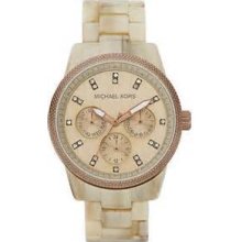 Michael Kors Watch Mid Size Mk5641 Horn With Expresso Accents