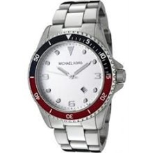 Michael Kors White Face Stainless Steel Watch MK7056