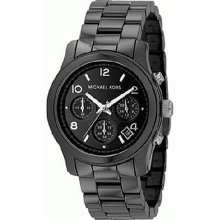 Michael Kors Women's MK5162 Black Chronograph Ceramic Bracelet