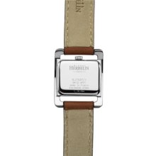 Michel Herbelin Women's Quartz Watch With White Dial Analogue Display And Brown Leather Strap 17037/01Go