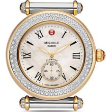 MICHELE Caber Diamond Two Tone Gold Watch Head, 37mm