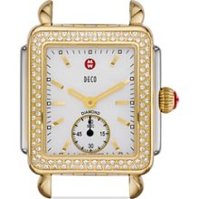 MICHELE Deco 16 Diamond Two Tone Watch, 29x31mm