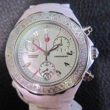 Michele Swiss Women's Watch Chrono All Pink Ceramic Sapphire Diamond Original