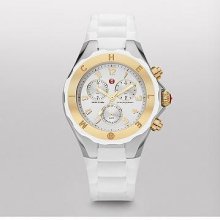 Michele Women's Mww12f000056 Tahitian Jelly Bean White Two Tone Bezel Watch