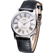 Mido Baroncelli Lady Automatic Cosc Watch White M0102081603320 Leather Strap