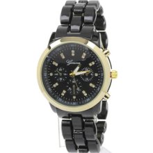 Mk Chrono Style Geneva Tortoiseshell Bracelet Watch