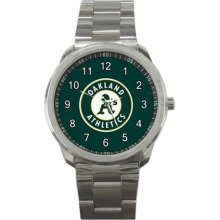 MLB Oakland Athletics Sport Metal Watch Mw459 - Metal - Gray