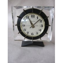 Molnia Table Clock Vintage Mechanical Soviet Russian Ussr Watch