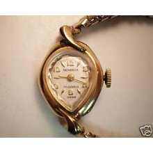 Monarch,swiss,manual Wind.17 Jewels.gold.f.ladies Watch