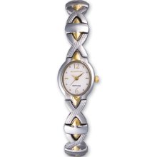 Mountroyal Ladies Two-Tone X-Band White Dial 17X19Mm Watch XWA3388