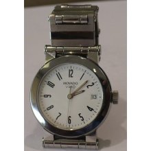 Movado Vizio 31mm Stainless Steel Watch Preowned White Dial