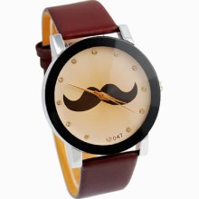 Multi-color For Choose Arrived Mustache Dial Cute Women's Watch