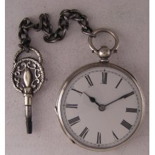 Muret Antique Silver Swiss Pocket Watch (Very Good Condition)