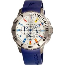 Nautica N18640G Flag Date Navy Polyurethane Stap Men's Watch