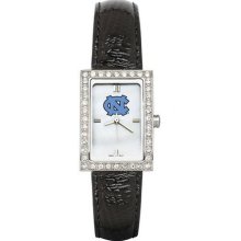 NCAA - North Carolina Tar Heels Ladies Allure Watch Black Leather