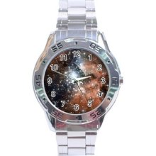 Nebula Galaxy Stainless Steel Analogue Watch Outer Space