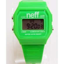 Neff Men's Old School Flava Green Digital Watch