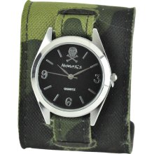 Nemesis Men's Army Black Skull Watch