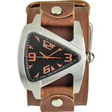 Nemesis Men's Orange Triangle Leather Band Watch (Watch)