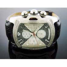 New Aqua Master Bubble Loop 1.25 Ct Diamond Watch Silver And Black Face