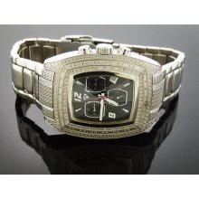 New Aqua Master Silver tone Square 20 Diamonds watch