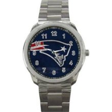 New England Patriots Unisex Silver-Tone Sports Metal Watch 13