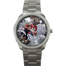 New England Patriots Unisex Silver-Tone Sports Metal Watch 09