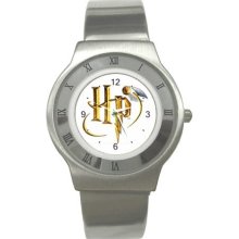 New Harry Potter Logo HP Stainless Steel Watches. - Silver - Stainless Steel - 1 1/4''