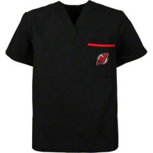 New Jersey Devils Black Scrub Top