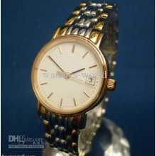 New Ladies Stainless Steel Presence Quartz Watch Gold Dial Date Sapp