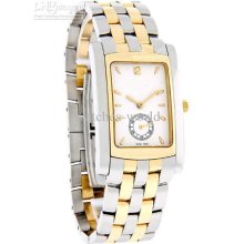 New Lq Dolce Vita Mens White Dial Two Tone Swiss Quartz Watch L5.670