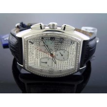 New Men's Aqua Master 1.00Ct Silver FaceDiamond Watch