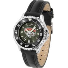 New Mexico Lobos Competitor Ladies AnoChrome Watch with Leather Band and Colored Bezel