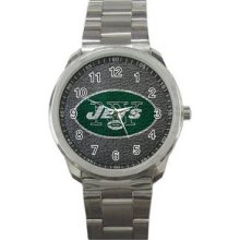 New York Jets Unisex Silver-Tone Sports Metal Watch 04