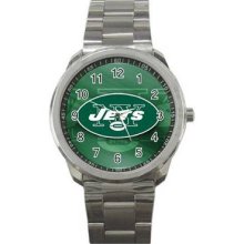 New York Jets Unisex Silver-Tone Sports Metal Watch 02