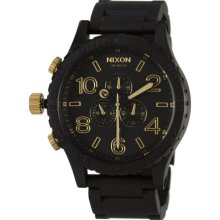 Nixon 51-30 Chrono Watch - Men's Matte Black/Gold, One Size