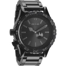 Nixon 51-30 Tide All Black Crystal Watch In Box Msrp $500