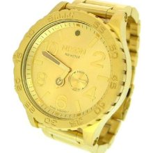 Nixon Gold Tone Stainless Steel 300M Mens Watch A057 502