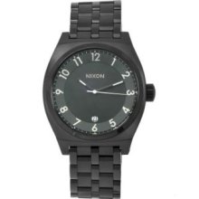 Nixon Men's Monopoly Japanese Quartz Black Stainless Steel Bracelet Watch