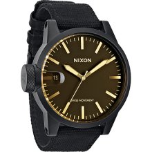 Nixon The Chronicle Watch in Matte Black & Orange Tint