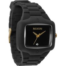 Nixon The Rubber Player (Black / Gold) One Size :: Matte Black / Gold