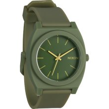 Nixon Women's Matte Army Green Time Teller Watch