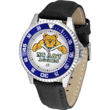 North Carolina A&T Aggies Mens Leather Wrist Watch