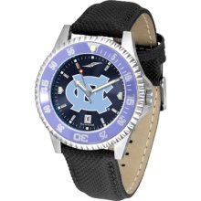 North Carolina Tar Heels Competitor AnoChrome Poly/Leather Band Watch