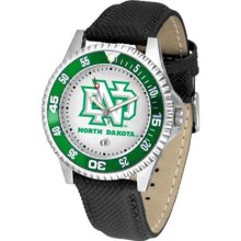 North Dakota Fighting Sioux UND Mens Leather Wrist Watch