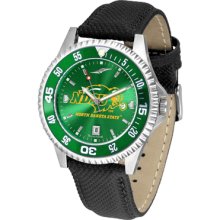 North Dakota State Bison Competitor AnoChrome Poly/Leather Band Watch