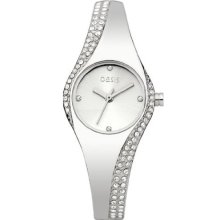 Oasis Women's Quartz Watch With Silver Dial Analogue Display And Silver Bangle B1217