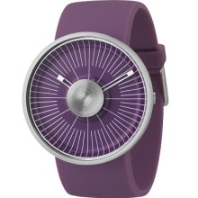 ODM Unisex Michael Young Analog Stainless Watch - Purple Rubber Strap - Purple Dial - MY03-04