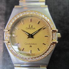 Omega Constellation Women's Watch Quartz Diamond Original Edition Swiss