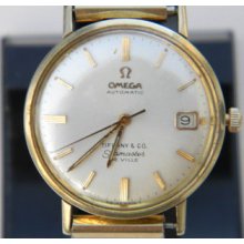 Omega Seamaster Deville By Tiffany & Co 14k Solid Gold Automatic